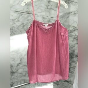 Sundance Velvet & Lace dtls Cami Silk blend Sz M Feminine Whimsy Sexy Layering